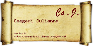 Csegedi Julianna névjegykártya