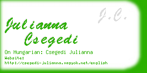 julianna csegedi business card